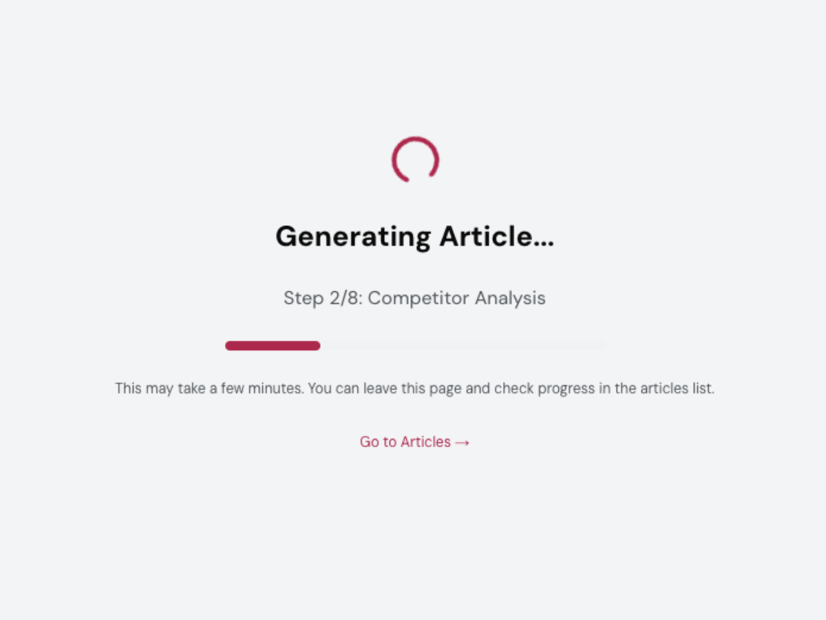AI generates your article
